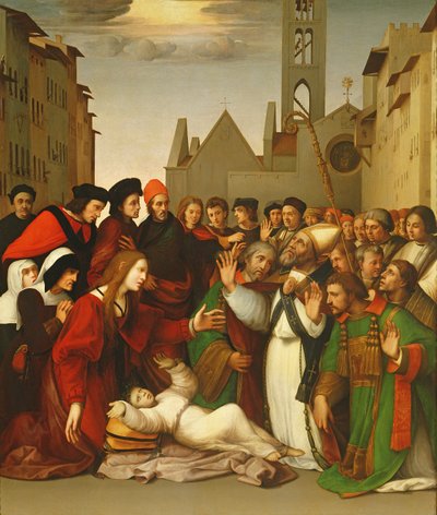 St. Zenobius Raising a Boy from the Dead by Ridolfo , Il Ghirlandaio